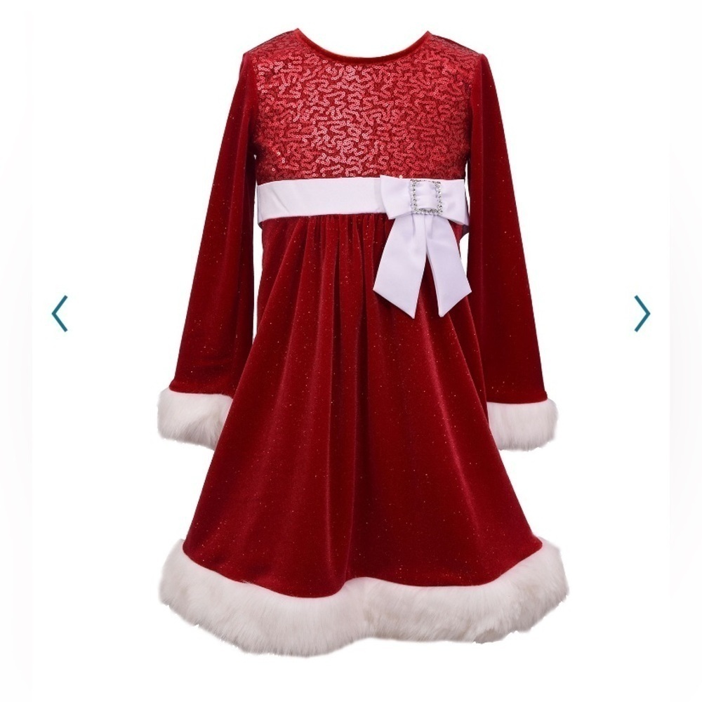 Bonnie Jean Velvet Santa Dress -SRV$52